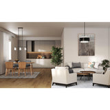 Progress Lighting Adley 3-Light Matte Black Transitional Chandelier