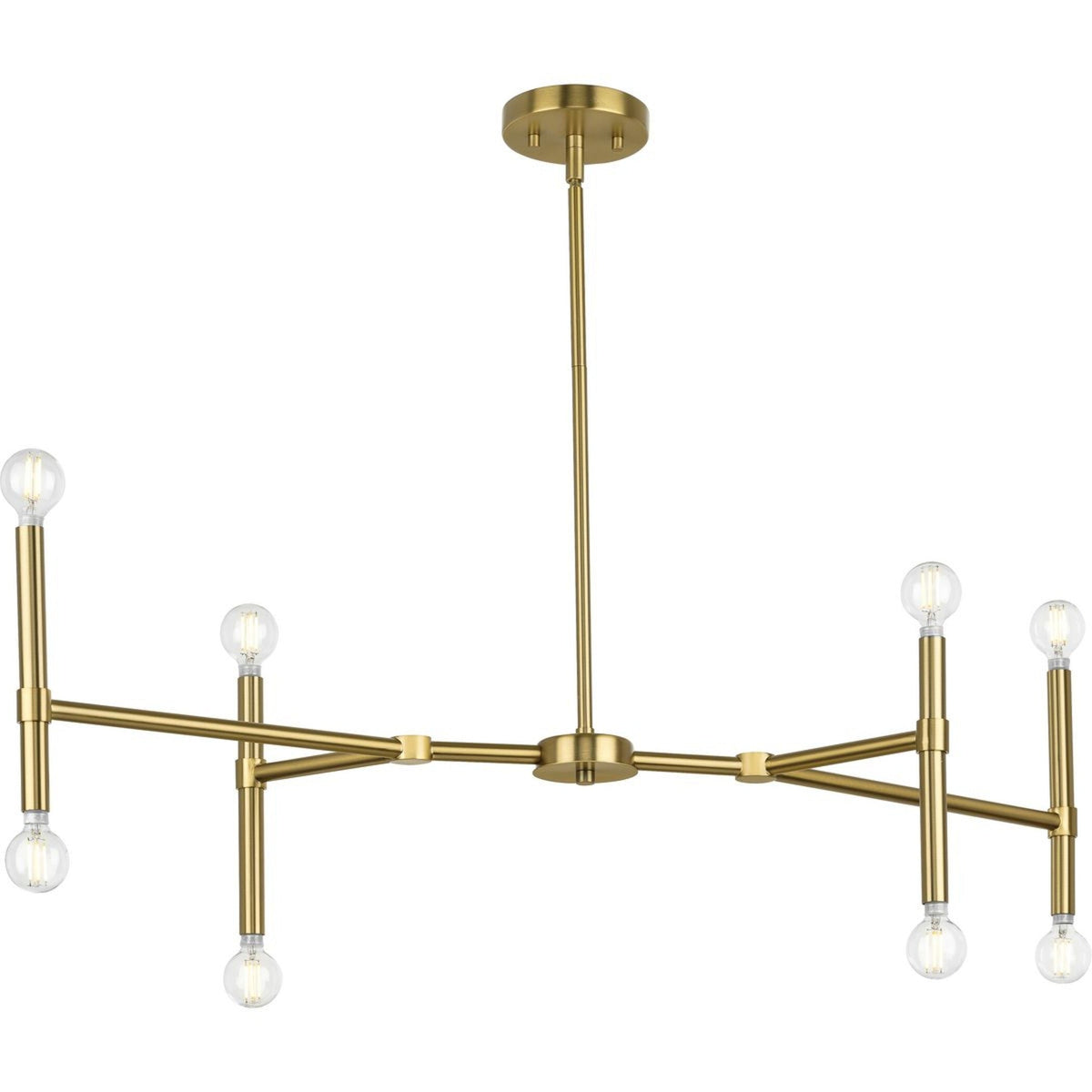 Progress Lighting Arya 8-Light Brushed Gold Modern/Contemporary Chandelier