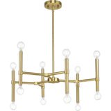 Progress Lighting Arya 12-Light Brushed Gold Modern/Contemporary Chandelier