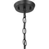 Progress Lighting Vertex 3-Light Matte Black Modern/Contemporary Clear Glass Cone Medium Hanging Pendant Light