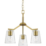 Progress Lighting Vertex 3-Light Brushed Gold Modern/Contemporary Chandelier