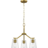 Progress Lighting Vertex 3-Light Brushed Gold Modern/Contemporary Chandelier