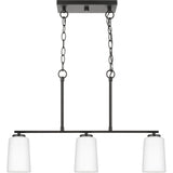 Progress Lighting Adley 3-Light Matte Black Transitional Chandelier