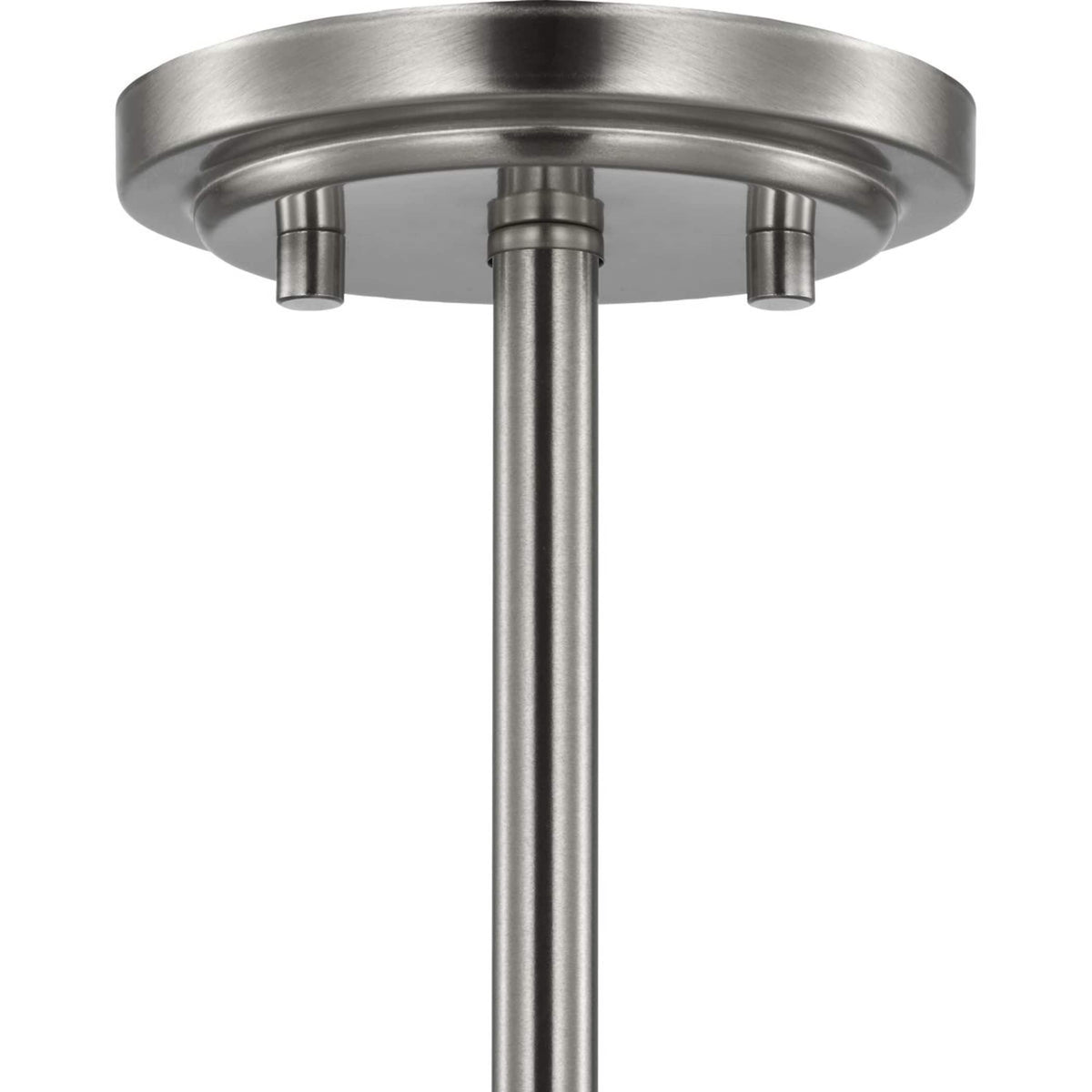 Progress Lighting Adley 3-Light Brushed Nickel Transitional Etched Glass Bell Medium Hanging Pendant Light