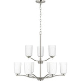 Progress Lighting Adley 9-Light Brushed Nickel Transitional Chandelier