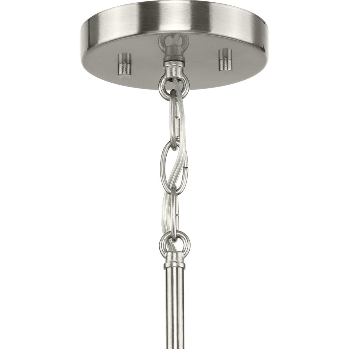 Progress Lighting Silva 3-Light Brushed Nickel Modern/Contemporary Drum Medium Hanging Pendant Light