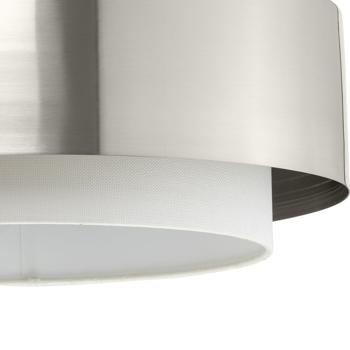 Progress Lighting Silva 3-Light Brushed Nickel Modern/Contemporary Drum Medium Hanging Pendant Light