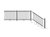 Fiberon CitySide Contemporary Matte Black Aluminum Deck Corner Post
