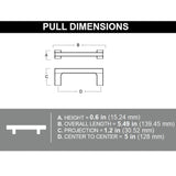 Origin 21 Indio (96mm) Center to Center Rectangular Bar Drawer Pull