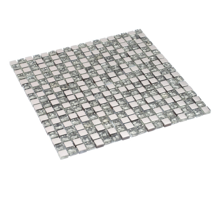Apollo Tile (Sample) Floor and Wall Tile Flint Gray 4-in x 4-in Glossy Glass Wall Tile