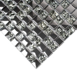 Apollo Tile Elaina Flint Gray 12-in x 12-in Glossy Glass Uniform Squares Floor and Wall Tile (4.75-sq. ft/ Carton)