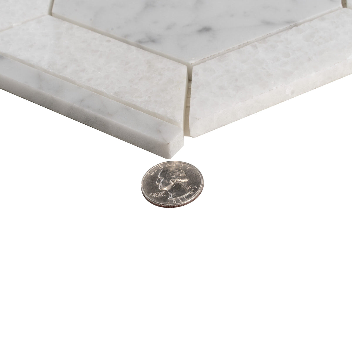 Apollo Tile (Sample) Athens White and Gray 8-in x 8-in Polished Marble Look Floor and Wall Tile