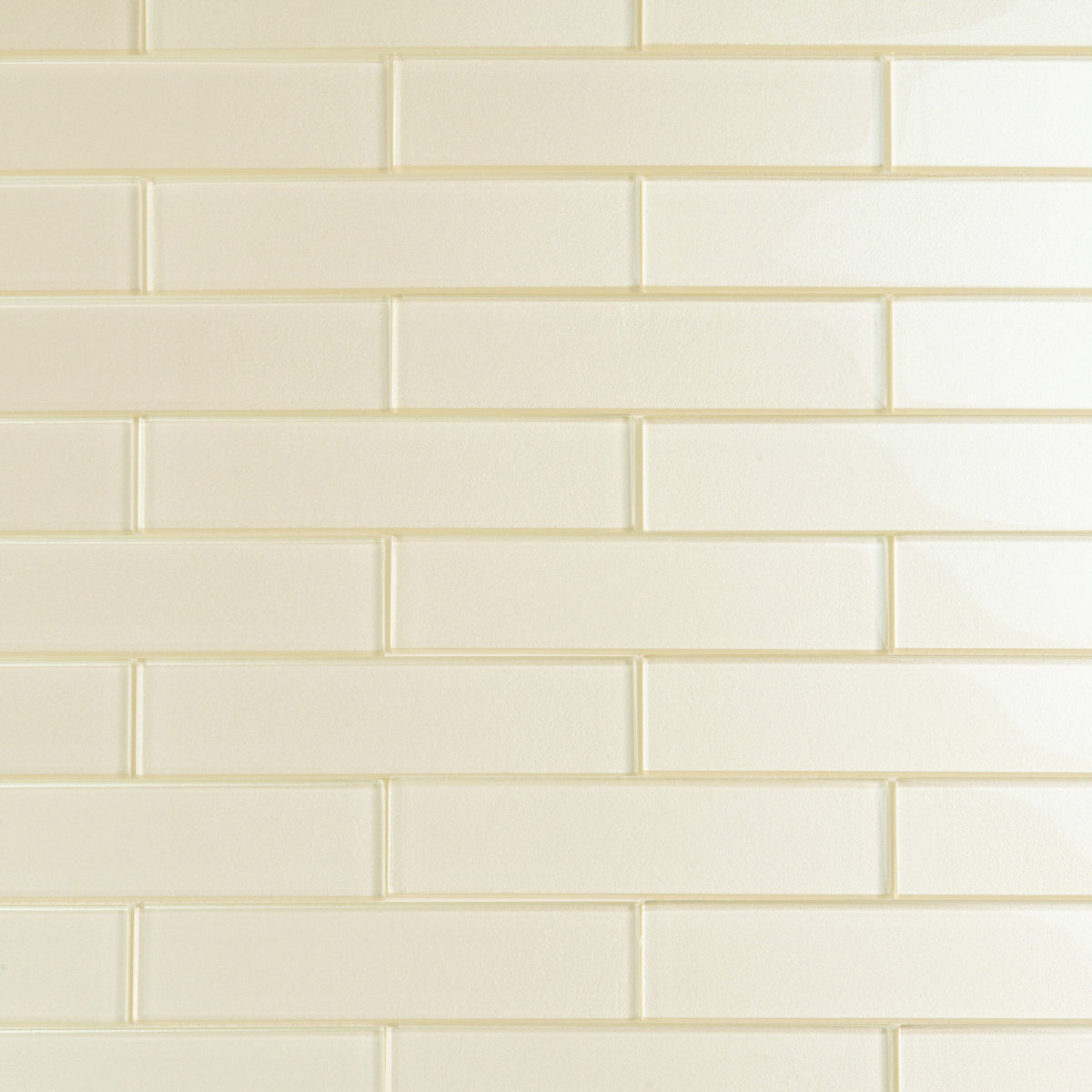 Apollo Tile (Sample) Cosmos Bone White 4-in x 4-in Glossy Marble Brick Mosaic Wall Tile
