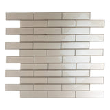 Apollo Tile (Sample) Cosmos Stone Gray 4-in x 4-in Glossy Marble Brick Mosaic Wall Tile