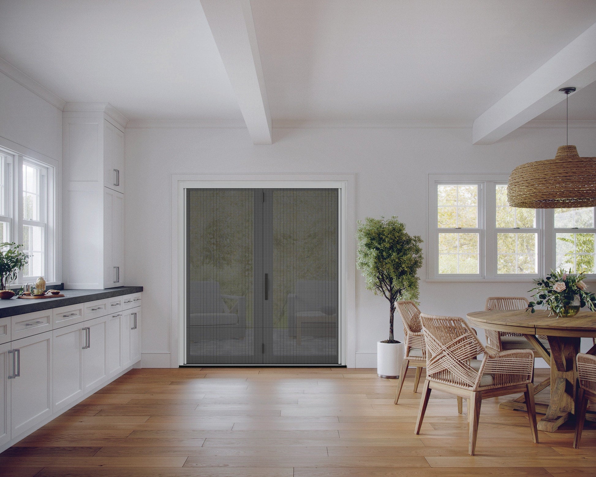 JELD-WEN 72-in x 80-in Fiberglass Folding, Left-hand folding – additional view 15