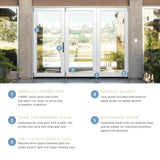 JELD-WEN 108-in x 80-in Fiberglass Folding, Right-hand folding – feature callout
