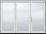JELD-WEN F-4500 108-in x 80-in x 5-5/8-in Jamb Primed Fiberglass 3-Panel Left-Hand Folding Patio Door with Low-E Tempered Glass