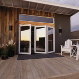 JELD-WEN F-4500 108-in x 80-in x 5-5/8-in Jamb Primed Fiberglass 3-Panel Left-Hand Folding Patio Door with Low-E Tempered Glass