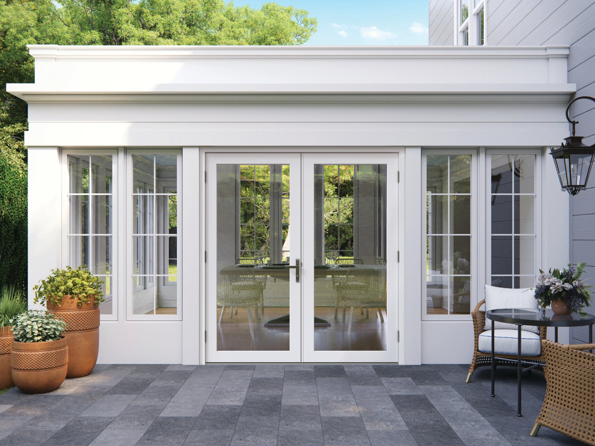 JELD-WEN 72-in x 80-in Fiberglass French, Right-hand outswing – additional view 3