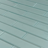 Apollo Tile (Sample) Cosmos Turkish Blue 4-in x 4-in Glossy Glass Brick Mosaic Wall Tile