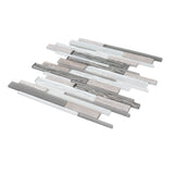 Apollo Tile (Sample) White, Gray 4-in x 4-in Polished Glass/Metal/Stone Marble Brick Look Floor and Wall Tile