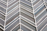 Apollo Tile (Sample) Glacier Blue and Gray 4-in x 4-in Polished Glass Chevron Mosaic Floor and Wall Tile