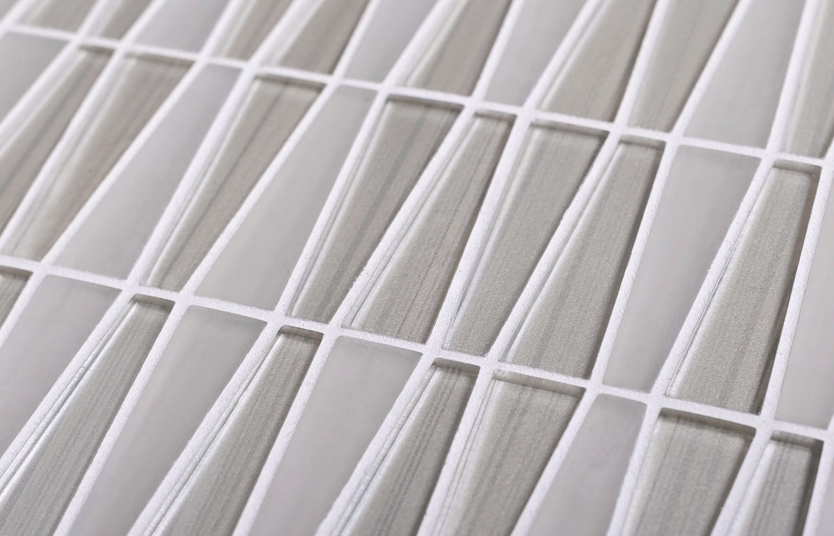 Apollo Tile Glacier Pearl White 12-in x 13-in Polished Glass Linear Floor and Wall Tile (5.38-sq. ft/ Carton)