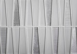 Apollo Tile Glacier White and Gray 12-in x 13-in Polished Glass Linear Floor and Wall Tile (5.38-sq. ft/ Carton)