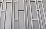Apollo Tile Glacier White 12-in x 12-in Honed Glass Linear Patterned Floor and Wall Tile (5-sq. ft/ Carton)