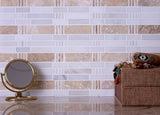 Apollo Tile Heritage White 12-in x 12-in Polished Natural Stone Marble Linear Floor and Wall Tile (5-sq. ft/ Carton)