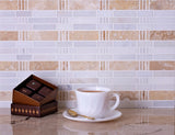 Apollo Tile Heritage White 12-in x 12-in Polished Natural Stone Marble Linear Floor and Wall Tile (5-sq. ft/ Carton)
