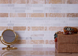 Apollo Tile Heritage White 12-in x 12-in Polished Natural Stone Marble Linear Floor and Wall Tile (5-sq. ft/ Carton)