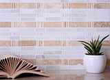 Apollo Tile Heritage White 12-in x 12-in Polished Natural Stone Marble Linear Floor and Wall Tile (5-sq. ft/ Carton)