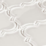 Giorbello (Sample) Glass Arabesque Tiles Alabaster 4-1/2-in x 4-1/2-in Glossy Glass Lantern Mosaic Wall Tile