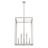 Hunter Squire Manor 8-Light Chrome Modern/Contemporary Square LED Medium Hanging Kitchen Island Light