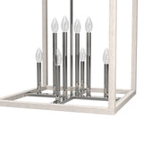Hunter Squire Manor 8-Light Chrome Modern/Contemporary Square LED Medium Hanging Kitchen Island Light