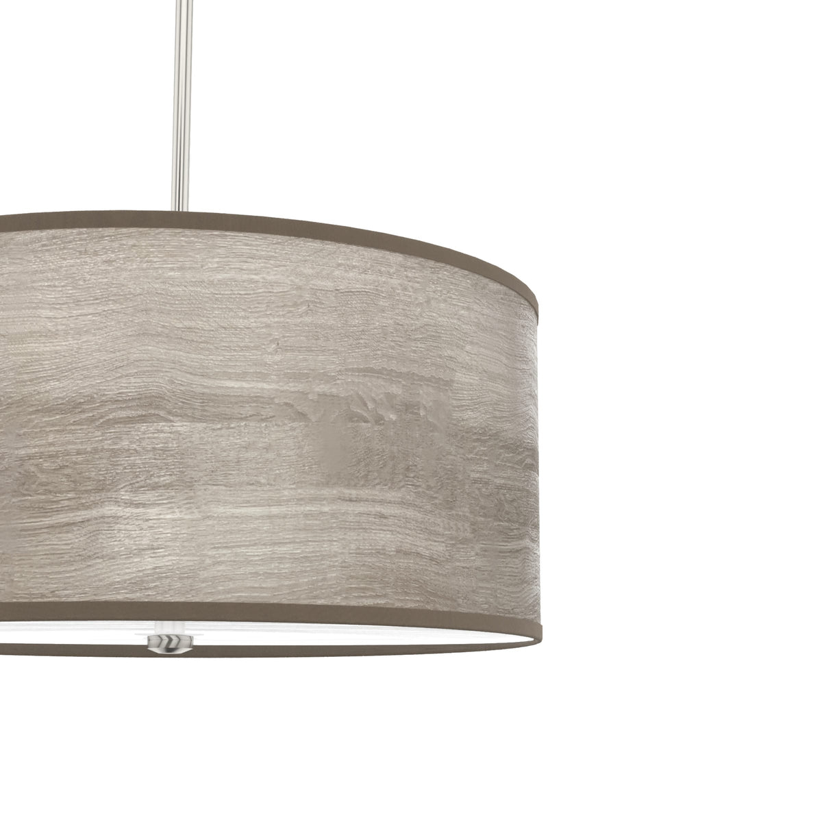 Hunter Solhaven 3-Light Gray Oak Modern/Contemporary Frosted Glass Drum LED Medium Hanging Kitchen Island Light