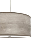 Hunter Solhaven 3-Light Gray Oak Modern/Contemporary Frosted Glass Drum LED Medium Hanging Kitchen Island Light