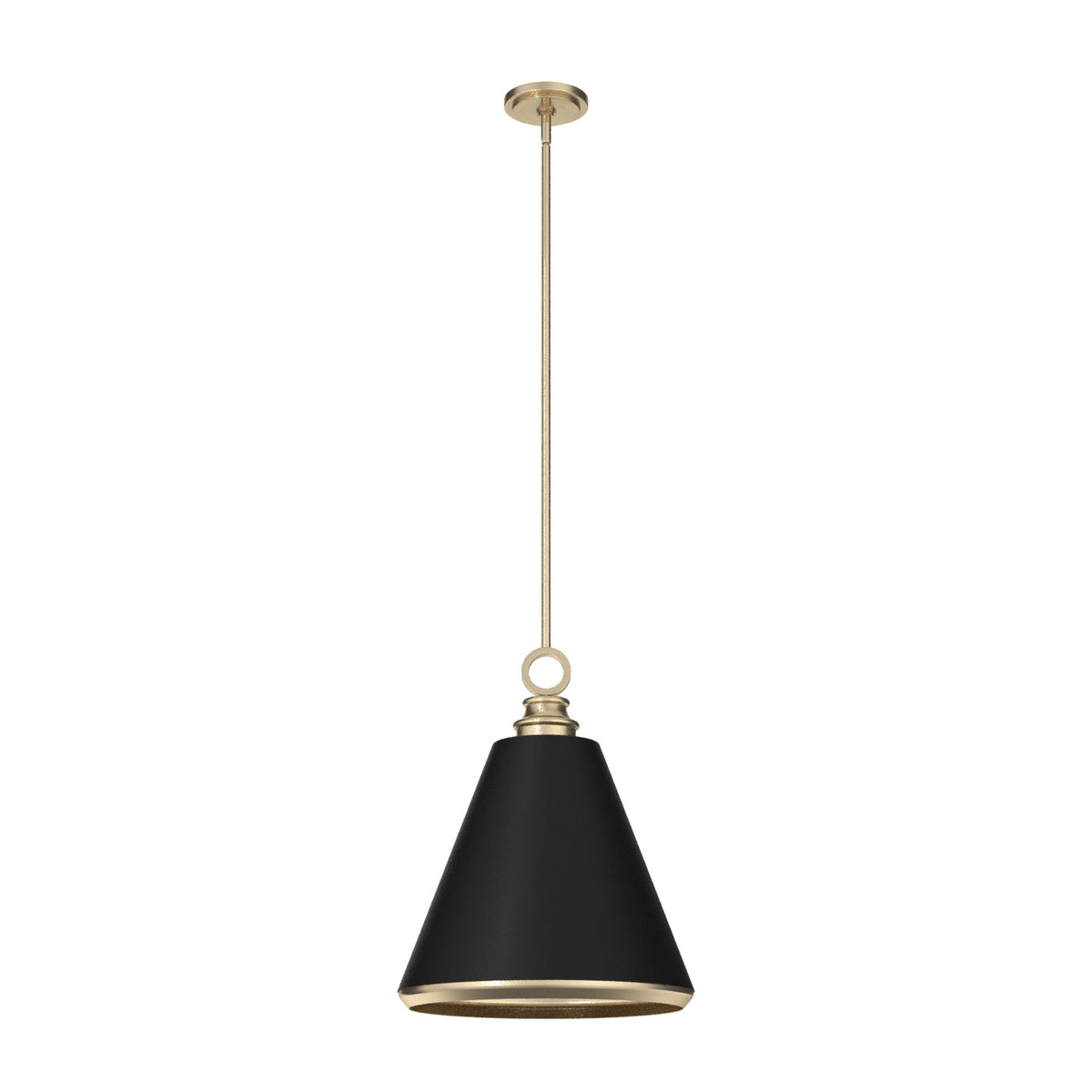 Hunter Klein 3-Light Alturas Gold Transitional Cone LED Medium Hanging Kitchen Island Light