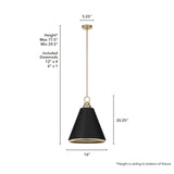 Hunter Klein 3-Light Alturas Gold Transitional Cone LED Medium Hanging Kitchen Island Light