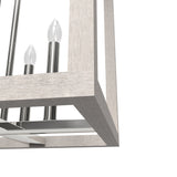 Hunter Squire Manor 4-Light Chrome Modern/Contemporary Square LED Medium Hanging Kitchen Island Light