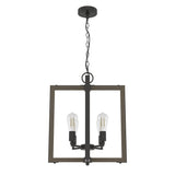 Hunter Woodburn 4-Light Noble Bronze Modern/Contemporary Square LED Medium Hanging Kitchen Island Light