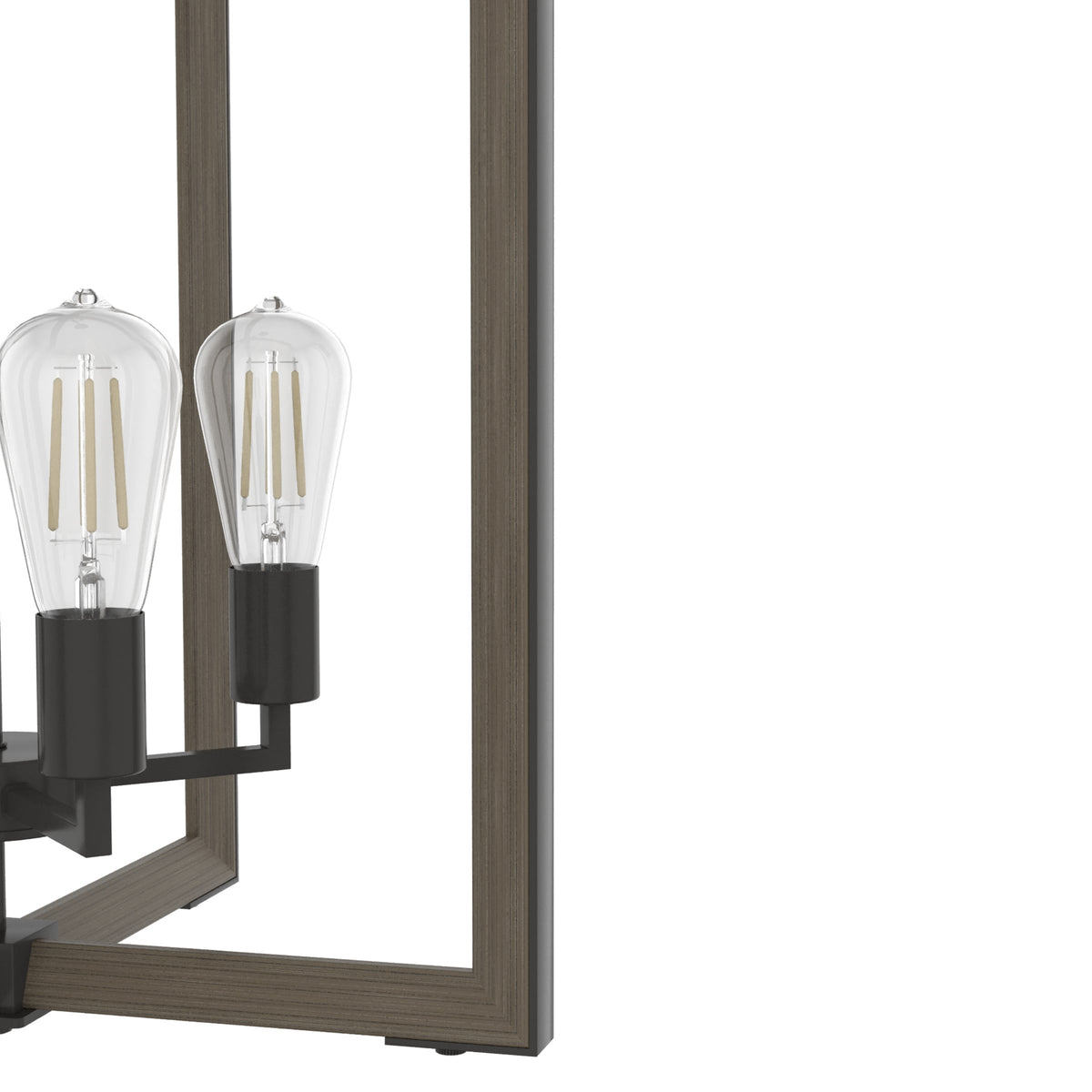 Hunter Woodburn 4-Light Noble Bronze Modern/Contemporary Square LED Medium Hanging Kitchen Island Light