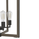 Hunter Woodburn 4-Light Noble Bronze Modern/Contemporary Square LED Medium Hanging Kitchen Island Light