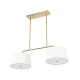 Hunter Cottage Hill 4-Light Alturas Gold Modern/Contemporary Drum LED Large Hanging Kitchen Island Light