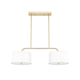 Hunter Cottage Hill 4-Light Alturas Gold Modern/Contemporary Drum LED Large Hanging Kitchen Island Light
