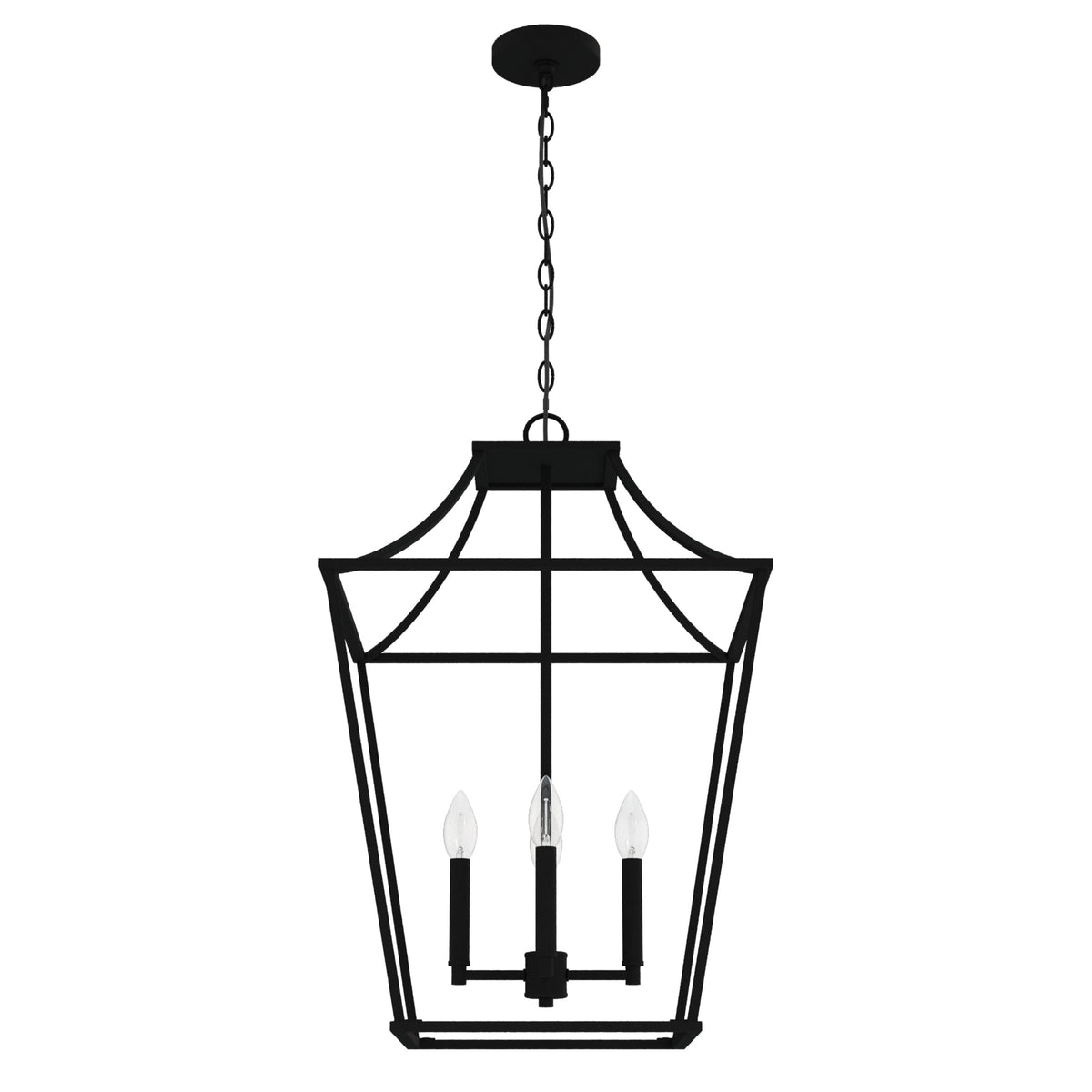 Hunter Laurel Ridge 4-Light Natural Iron Transitional Lantern LED Medium Hanging Kitchen Island Light