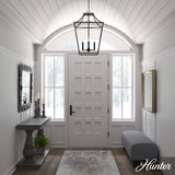 Hunter Laurel Ridge 4-Light Natural Iron Transitional Lantern LED Medium Hanging Kitchen Island Light