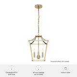 Hunter Laurel Ridge 4-Light Alturas Gold Transitional Lantern LED Medium Hanging Kitchen Island Light