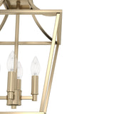 Hunter Laurel Ridge 4-Light Alturas Gold Transitional Lantern LED Medium Hanging Kitchen Island Light